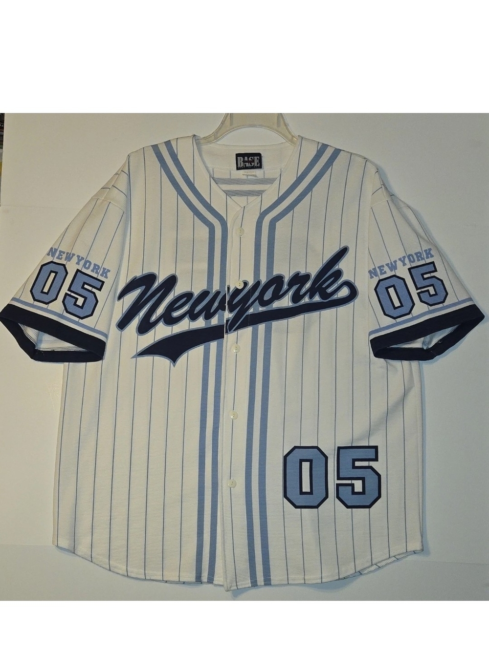 New York Yankee Clipper's #05 Pinstripe Baseball Jersey XL White/Blue